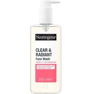 Neutrogena Clear & Radiant Vitamin C & 0.5% Salicylic Acid Face Wash Gel 200ml - Ежедневен почистващ продукт за лице с витамин C и 0,5% салицилова киселина за чиста и сияйна кожа