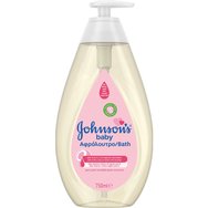 Johnson's Baby Bath Soft Wash Бебешки душ гел Без повече сълзи, с нежна формула & балансирано pH за почистване на чувствителната кожа с помпа 750ml