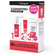 Neutrogena Promo Clear & Defend Facial Wash 200ml & Daily Serum 30ml & Подарък Gel Moisturiser 50ml Neutrogena Promo Clear & Defend Facial Wash 200ml & Daily Serum 30ml & Подарък Gel Moisturiser 50ml