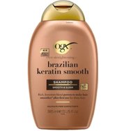 OGX Brazilian Keratin Smooth Ever Straightening Shampoo 385ml - Укрепващ, изглаждащ и блестящ шампоан за увредена коса OGX Brazilian Keratin Smooth Ever Straightening Shampoo 385ml - Укрепващ, изглаждащ и блестящ шампоан за увредена коса