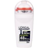 L'Oreal Paris Men Expert Shirt Protect Roll-On 50ml - Мъжки дезодорант 48-часова защита срещу бели и жълти петна L'Oreal Paris Men Expert Shirt Protect Roll-On 50ml - Мъжки дезодорант 48-часова защита срещу бели и жълти петна