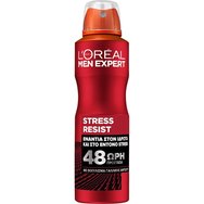 L'Oreal Paris Men Expert Stress Resist 48H Anti-Perspirant Spray 150ml - Дезодорант спрей за мъже с 48-часова защита срещу пот и миризма от силен стрес L'Oreal Paris Men Expert Stress Resist 48H Anti-Perspirant Spray 150ml - Дезодорант спрей за мъже с 48-часова защита срещу пот и миризма от силен стрес