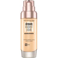 Maybelline Dream Radiant Liquid Hydrating Foundation 30ml - 10 Ivory - Овлажняващ фон дьо тен със средно покритие, подсилен с хиалуронова киселина и колаген Maybelline Dream Radiant Liquid Hydrating Foundation 30ml - 10 Ivory - Овлажняващ фон дьо тен със средно покритие, подсилен с хиалуронова киселина и колаген