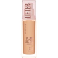 Maybelline Lifter Plump & Glow SPF15 Foundation 30ml - 220 - Хидратиращ фон дьо тен със среден SPF, 2% ниацинамид и хиалуронова киселина за плътен и сияен вид през целия ден