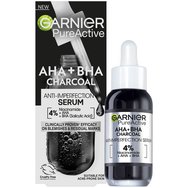 Garnier Pure Active AHA + BHA Charcoal Anti-Imperfection Serum 30ml