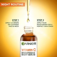 Garnier Skinactive 10% Vitamin C Brightening Night Serum Нощен серум за лице с висока концентрация на витамин C за блясък 30ml Garnier Skinactive 10% Vitamin C Brightening Night Serum Нощен серум за лице с висока концентрация на витамин C за блясък 30ml