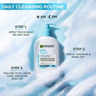 Garnier Skinactive Hyaluron Moisture Barrier Cleanser Cream Хидратиращ почистващ крем за лице с хиалуронова киселина за ежедневна употреба 250ml