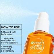Garnier Ambre Solaire Spf50 Sensitive Advanced Hydrating Sun Water Хидратираща двуфазна слънцезащитна вода с висока защита за тяло, лице и коса с хиалуронова киселина 150ml