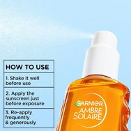 Garnier Ambre Solaire Spf30 Sensitive Advanced Hydrating Sun Water Хидратираща двуфазна слънцезащитна вода с висока защита за тяло, лице и коса с хиалуронова киселина 150ml