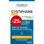 Bailleul Dermatologie Promo Cystiphane Anagen Hair Growth Хранителна Добавка с Екстракт от Рукола, Аминокиселини, Витамини & Минерали за Растеж на Нова Коса & Ограничаване на Косопада 90tabs