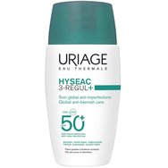 Uriage Hyseac 3-Regul+ Spf50+ Global Anti-Blemish Care Цялостна грижа с много висока слънцезащита срещу несъвършенства за мазна кожа, склонна към акне 50ml