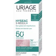 Uriage Hyseac 3-Regul+ Spf50+ Global Anti-Blemish Care Цялостна грижа с много висока слънцезащита срещу несъвършенства за мазна кожа, склонна към акне 50ml