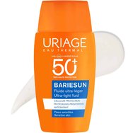 Uriage Bariesun Ultra-Light Spf50+ Fluid Антифенционен крем с много висока защита за лице с течна текстура, подходящ за чувствителни кожи 30ml Uriage Bariesun Ultra-Light Spf50+ Fluid Антифенционен крем с много висока защита за лице с течна текстура, подходящ за чувствителни кожи 30ml