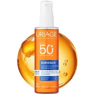 Uriage Bariesun Beautifying Spf50+ Satin Finish Dry Oil Spray Слънцезащитно сухо олио за лице, тяло и коса с много висока защита, подходящо за чувствителна кожа 200ml