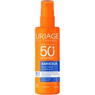Uriage Bariesun Invisible Unscented Spf50+ Dry Touch Spray 200ml - Прозрачен слънцезащитен спрей за лице и тяло с много висока защита, подходящ за чувствителна кожа, без аромат