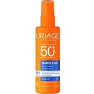 Uriage Bariesun Invisible Scented Spf50+ Dry Touch Spray Прозрачен Слънцезащитен Спрей за Лице и Тяло с Много Висока Защита, Подходящ и за Чувствителни Кожи с Аромат 200 мл