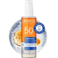 Uriage Bariesun Fresh Spf50+ Sun Thermal Water Двуфазен слънцезащитен спрей за лице, тяло и коса с много висока защита и лека текстура, подходящ за чувствителни кожи 200мл