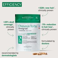 Novexpert Strong Hair Хранителна Добавка с Комплекс от Растителни Екстракти, Витамини & Микроелементи с Целенасочена Подкрепа за Силна & Здрава Коса 42veg.caps