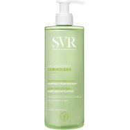 SVR Sebiaclear Anti-Imperfections Gel Moussant Cleanser Почистващ гел за лице и тяло за мазна кожа, склонна към акне, с глюконолактон и салицилова киселина с помпа 400ml