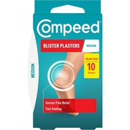Compeed Hydrocolloid Foot Treatment Heal Fast Medium Size Blister Plasters 10 броя - Средни пластири за мехури по краката за бързо заздравяване& облекчение
