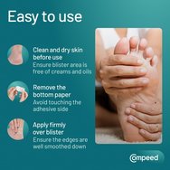 Compeed Hydrocolloid Foot Treatment Heal Fast Medium Size Blister Plasters 10 Броя Compeed Hydrocolloid Foot Treatment Heal Fast Medium Size Blister Plasters 10 Броя
