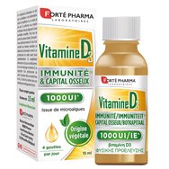 Forte Pharma Vitamin D3 1000IU 15ml - Течна хранителна добавка с витамин D3 за подпомагане на естествената защита на тялото Forte Pharma Vitamin D3 1000IU 15ml - Течна хранителна добавка с витамин D3 за подпомагане на естествената защита на тялото