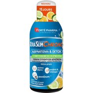 Forte Pharma XtraSlim Chrono Хранителна добавка с екстракт от билки и минерали в течност за пиене за отслабване, изсушаване и детоксикация на тялото с вкус на лимон и краставица 450ml