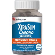 Forte Pharma XtraSlim Chrono Gummies Хранителна добавка с ябълков оцет, екстракт от червен портокал и пребиотици за контрол на апетита и теглото с вкус на портокал 60 желирани бонбона