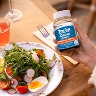 Forte Pharma XtraSlim Chrono Gummies Хранителна добавка с ябълков оцет, екстракт от червен портокал и пребиотици за контрол на апетита и теглото с вкус на портокал 60 желирани бонбона