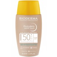Bioderma Photoderm Nude Touch Mineral Spf50+, 40ml - Light - Слънцезащитен крем за лице с много висока защита и цвят за смесена и мазна кожа