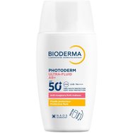 Bioderma Photoderm Ultra-Fluid AR+ Anti Redness Spf50+ Protective Fluid 40ml - Изключително Лек Слънцезащитен Флуид за Лице с Много Висока Защита за Реактивна Кожа с Тенденция към Зачервяване