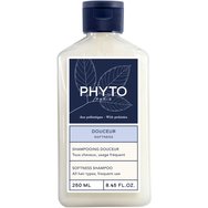 Phyto Douceur Softness Shampoo for All Hair Types 250ml - Travel Size - Шампоан за ежедневна употреба за мека и блестяща коса, подходящ за цялото семейство Phyto Douceur Softness Shampoo for All Hair Types 250ml - Travel Size - Шампоан за ежедневна употреба за мека и блестяща коса, подходящ за цялото семейство