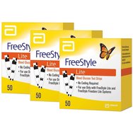 Abbott Комплект FreeStyle Lite Blood Glucoze Test Strips 150 бр (3x50 бр) - Тест ленти за кръвна захар / глюкоза, съвместими само с устройството FreeStyle Freedom Lite Abbott Комплект FreeStyle Lite Blood Glucoze Test Strips 150 бр (3x50 бр) - Тест ленти за кръвна захар / глюкоза, съвместими само с устройството FreeStyle Freedom Lite