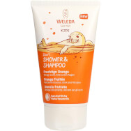 Weleda Kids 2 in 1 Shampoo & Body Wash Детски шампоан и душ гел Fruity Orange 150ml
