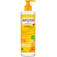 Weleda Baby Body Wash & Shampoo with Calendula 400ml - Нежен бебешки шампоан и душ гел с невен Weleda Baby Body Wash & Shampoo with Calendula 400ml - Нежен бебешки шампоан и душ гел с невен