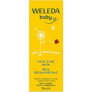 Weleda Cold Time Bio-Calendula & Thyme Bath Бебешка пяна за вана при настинка с невен & мащерка за топла грижа за усещане за благополучие & уют 75ml