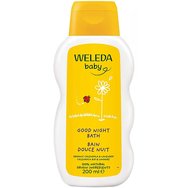 Weleda Good Night Bio-Calendula & Lavender Bath 200ml - Бебешки ароматен нежен продукт за къпане за вечерната релаксираща рутина за спокоен & безметежен сън