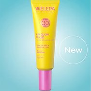 Weleda UV Glow Spf30 Fluid Слънцезащитна емулсия за лице с висока защита с минерални филтри & масло Moringa 30ml