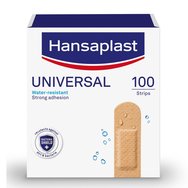 Hansaplast Universal Water Resistant & Strong Adhesion 19mm x 72mm, 100 броя - Водоустойчиви подложки с допълнителен адхезивен капацитет Hansaplast Universal Water Resistant & Strong Adhesion 19mm x 72mm, 100 броя - Водоустойчиви подложки с допълнителен адхезивен капацитет