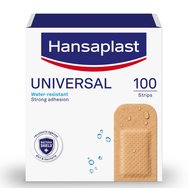 Hansaplast Universal Water Resistant & Strong Adhesion 30mm x 72mm, 100 броя - Водоустойчиви подложки с допълнителен адхезивен капацитет Hansaplast Universal Water Resistant & Strong Adhesion 30mm x 72mm, 100 броя - Водоустойчиви подложки с допълнителен адхезивен капацитет
