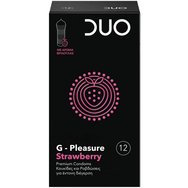 Duo G-Pleasure Strawberry Premium Condoms 12 бр
