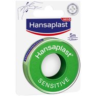 Hansaplast Sensitive 5m x 1.25cm 1 бр - Щадяща кожата, хипоалергенна лепяща фиксираща лента Hansaplast Sensitive 5m x 1.25cm 1 бр - Щадяща кожата, хипоалергенна лепяща фиксираща лента