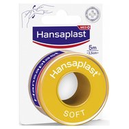 Hansaplast Soft Залепваща лента за закрепване, хипоалергенна 5m x 2.5cm 1 брой Hansaplast Soft Залепваща лента за закрепване, хипоалергенна 5m x 2.5cm 1 брой
