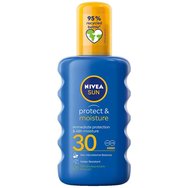 Nivea Sun Protect & Moisture Body Lotion Spray Spf30 Immediate Protection & 48h Protection 200ml - Слънцезащитна и овлажняваща емулсия за тяло под формата на спрей Висока защита от UVA / UVB радиация Nivea Sun Protect & Moisture Body Lotion Spray Spf30 Immediate Protection & 48h Protection 200ml - Слънцезащитна и овлажняваща емулсия за тяло под формата на спрей Висока защита от UVA / UVB радиация