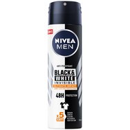 Nivea Men Black & White Invisible Ultimate Impact 48h Protection Anti-Perspirant 150ml - Мъжки дезодорант спрей 48 часа защита Nivea Men Black & White Invisible Ultimate Impact 48h Protection Anti-Perspirant 150ml - Мъжки дезодорант спрей 48 часа защита