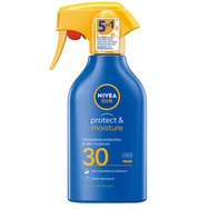 Nivea Sun Protect & Moisture 5 in 1 Spf30 Trigger Spray 270ml - Слънцезащитен и овлажняващ лосион за тяло с висока защита под формата на спрей с висока защита Nivea Sun Protect & Moisture 5 in 1 Spf30 Trigger Spray 270ml - Слънцезащитен и овлажняващ лосион за тяло с висока защита под формата на спрей с висока защита