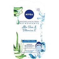 Nivea Refreshing Moisture Face Mask with Aloe Vera & Vitamin E, 2 бр