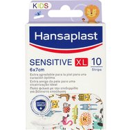 Hansaplast Kids Sensitive XL (6x7cm) Strips 10 бр