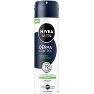 Nivea Men Derma Control Sensitive Anti Perspirant & Anti Irritating Spary 150ml - Мъжки дезодорант спрей с чиста хиалуронова киселина и витамин Е, дълготраен и без алкохол
