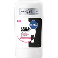 Nivea Black & White Invisible Deodorant Stick Original 72h Дамски дезодорант стик, който предпазва дрехите от бели петна по черните и жълти петна по белите 50ml
